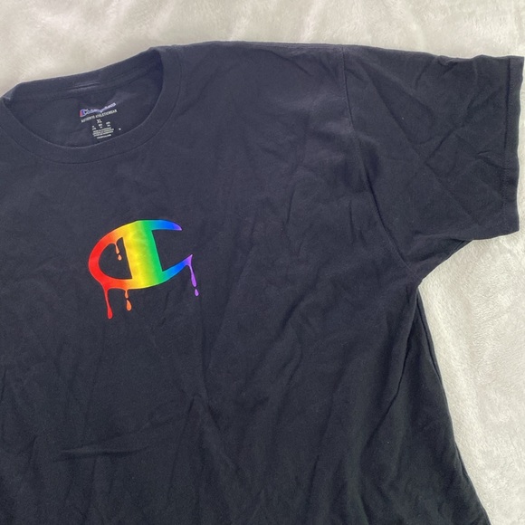Champion rainbow logo black t-shirt - Picture 2 of 15